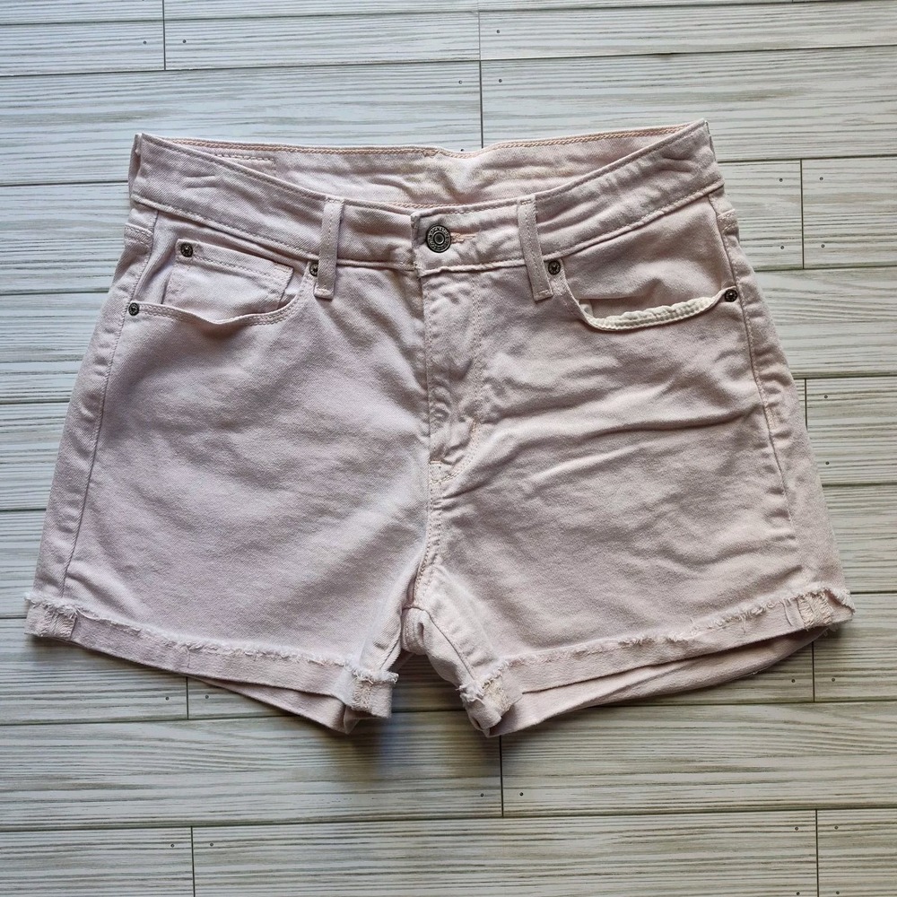 Levi Strauss Signature High Rise Denim Shorts Pale Pink Women's Size 6